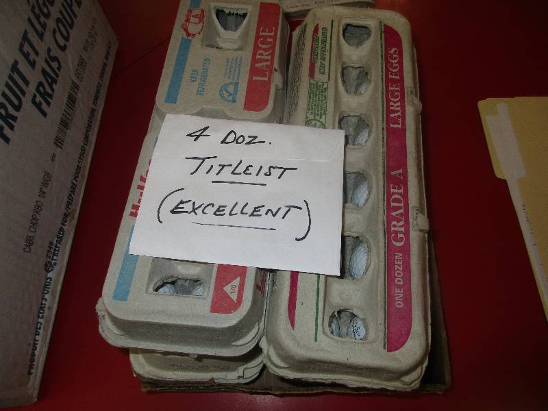 lot 135 image: 4 dozen Titelist golf balls in great shape