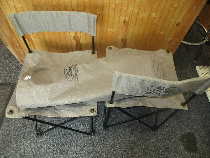 lot 137 image: 2 ford explorer camping chairs