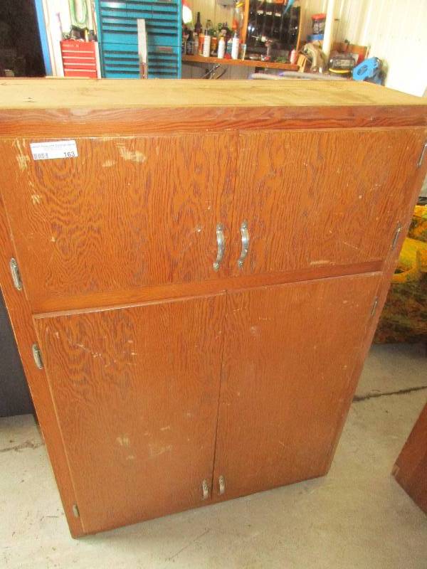 lot 163 image: wood cabinet