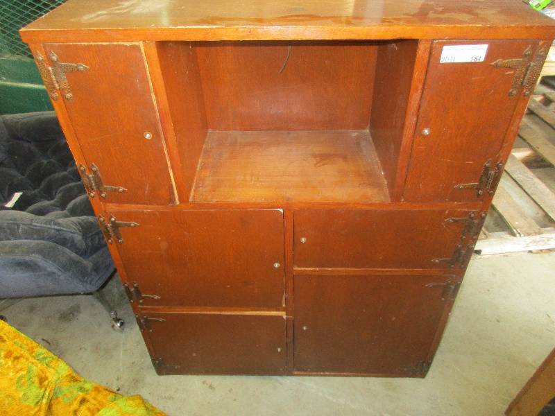 lot 164 image: wood cabinet