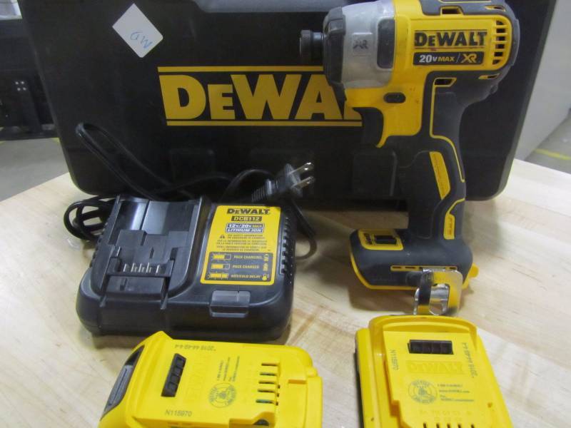 lot 29 image: DEWALT 20-Volt Max XR Lithium-Ion Brushless 14 in. Cordless 3-Speed Impact Driver (2 batteries and charger included)
