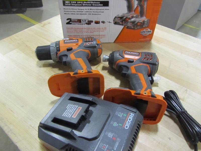 lot 33 image: X4 18-Volt Lithium-Ion Cordless Drill and Impact Driver Combo Kit (2-Tool)