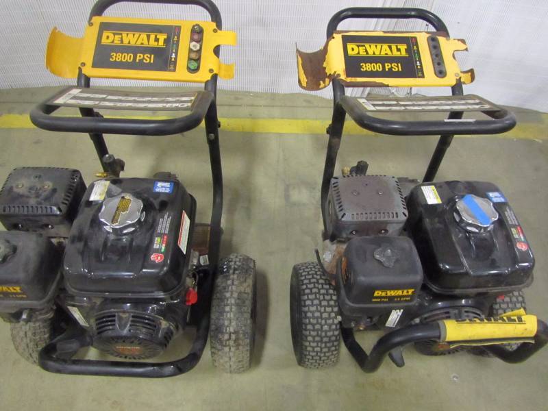 lot 45 image: (2) DEWALT Honda GX270 3,800 psi 3.5 GPM Gas Pressure Washer