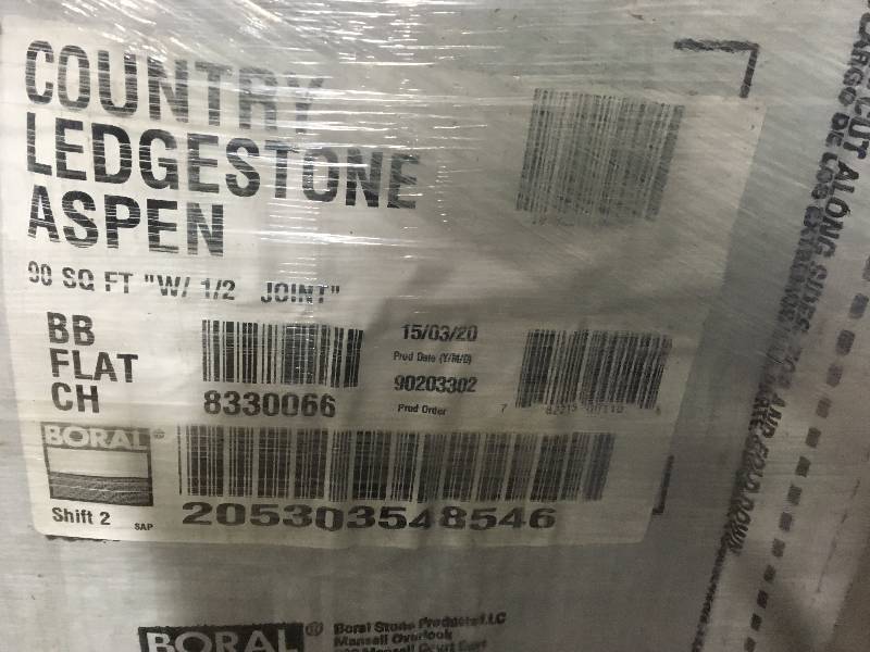 (2) Pallets of Country Ledgestone, Aspen
