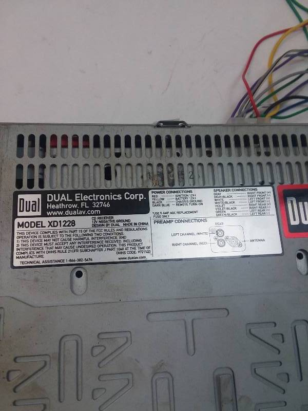lot 2 image: dual xd1228 automotive cd deck