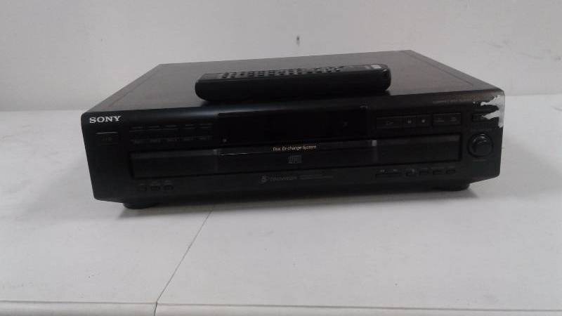 lot 16 image: Sony CDP-CE335 5 Disc CD player with remote TESTED