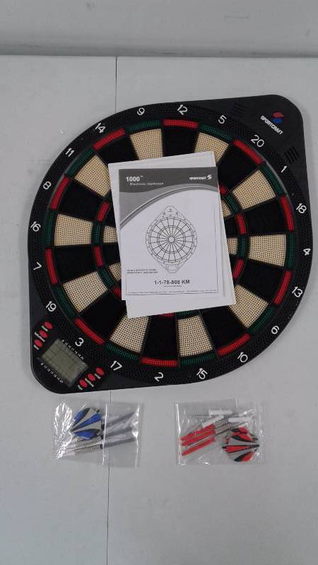 lot 19 image: Sportcraft 1000 Electronic Dartboard - great condition