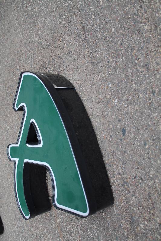 lot 41 image: Channel Letter A Green