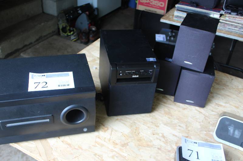 lot 72 image: Lot of (5) Speakers Includes RCA, Kinyo