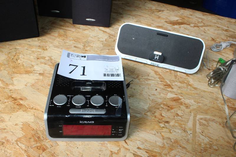 lot 71 image: Lot of (2) Docking Stations Includes iHome, iCraig