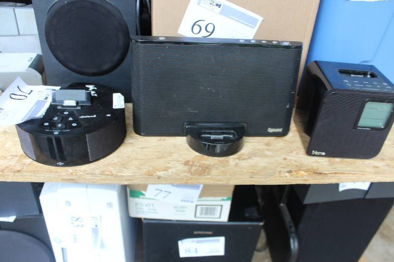 lot 70 image: Lot of (3) Docking Stations Includes Stem TimeCommand, Gigaware, iHome