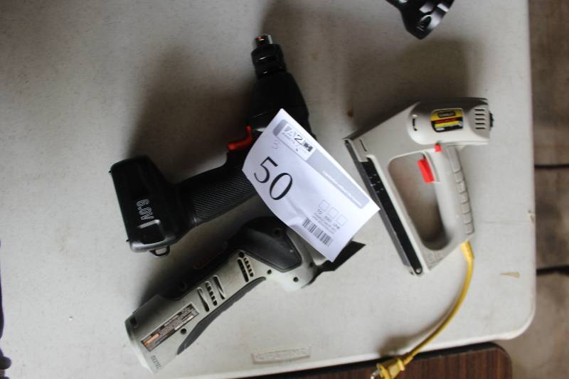 lot 50 image: Lot of (3) Power Tools Includes Stanley Sharpshooter TRE500, Craftsman Multitool, 1-More