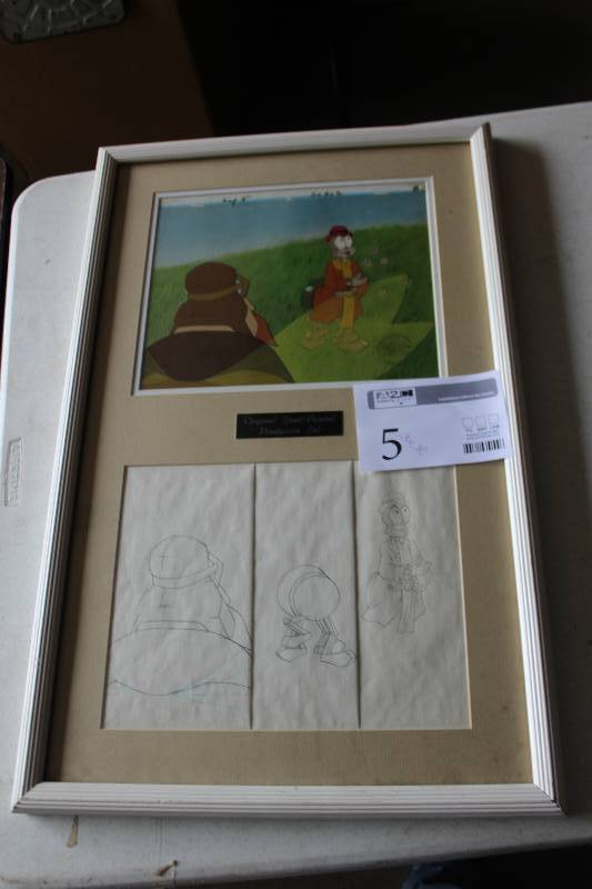 lot 5 image: Original Hand-Painted Production Cel Framed Wall Art