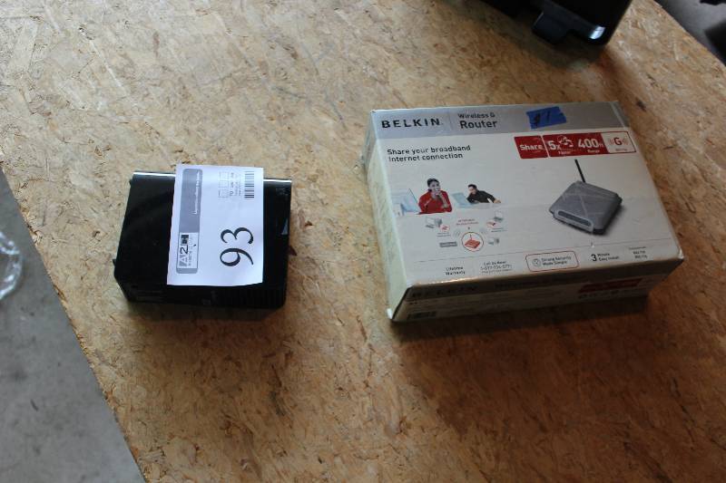 lot 93 image: Belkin Wireless G Router, WD My Book AV