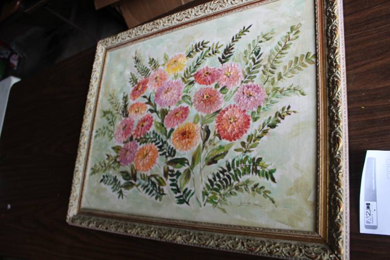 lot 110 image: Framed Signed Wall Art Lulu Van Norman