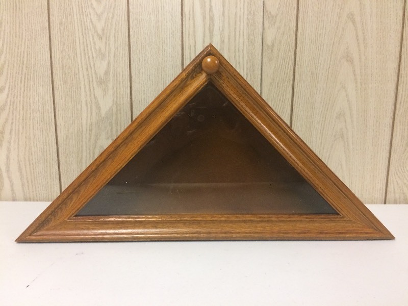 lot 28 image: Wood Flag Display Case