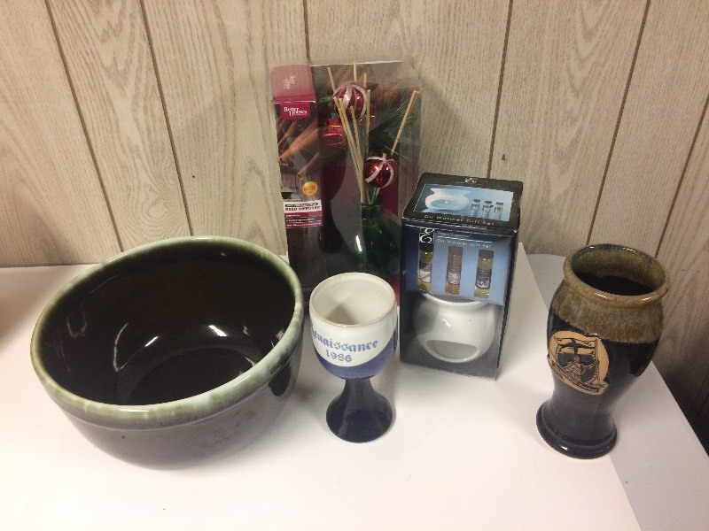 lot 94 image: Home Fragrance Sets, Renaissance Mugs, Pottery Bowl