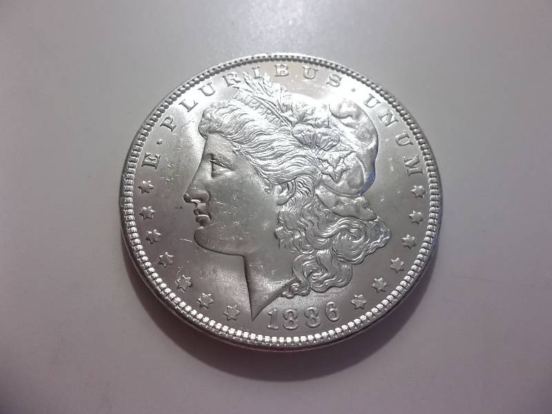 1886 Morgan Silver Dollar Very High Grade MS Proof Like Strike See Mirror Like Background