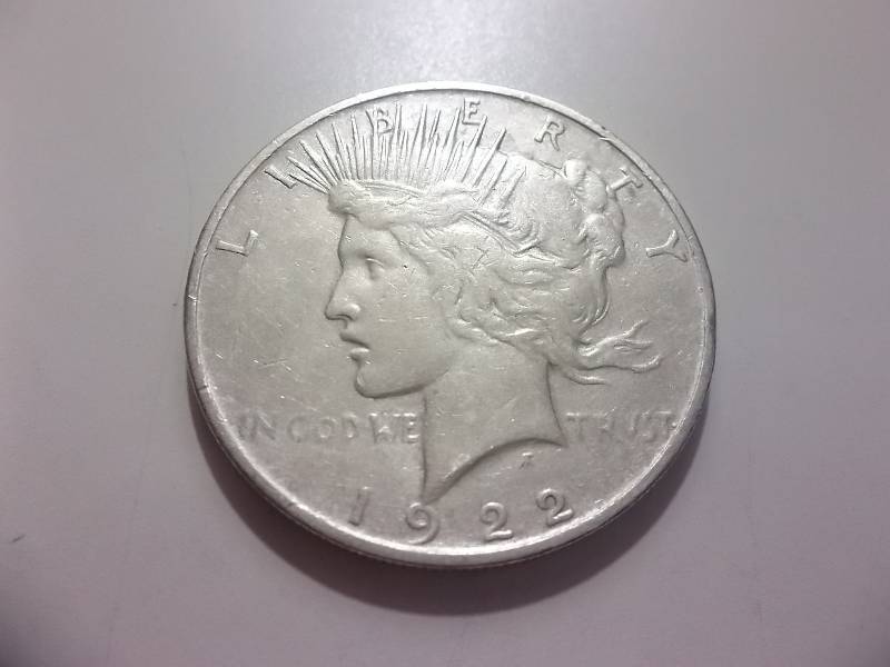 1922  Silver Peace Dollar  High Grade