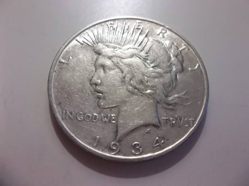 1934 D Peace Silver Dollar Better Grade