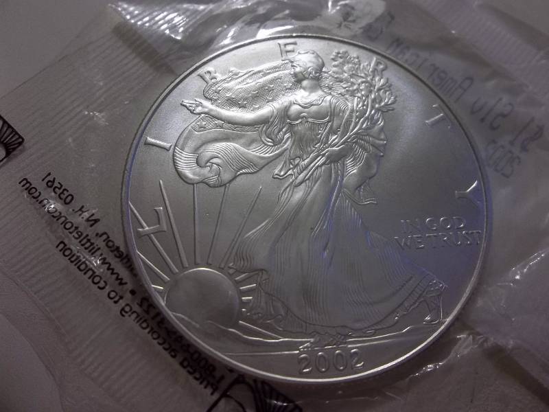 2002 US Silver Eagle Unc In Original Packaging From Littleton