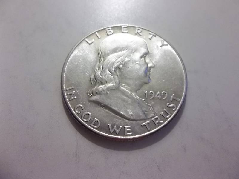 1949  Franklin Half Dollar Very High Grade MS With Full Bell (In MS65 $250.00)