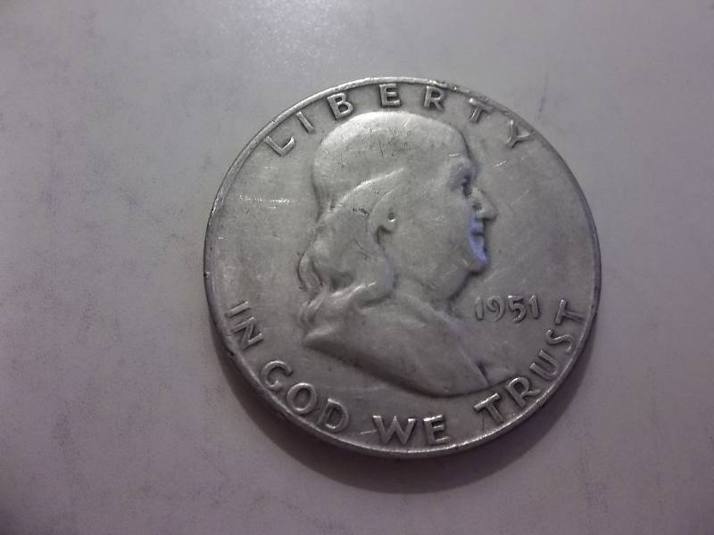 1951 S Franklin Half Dollar High Grade XF