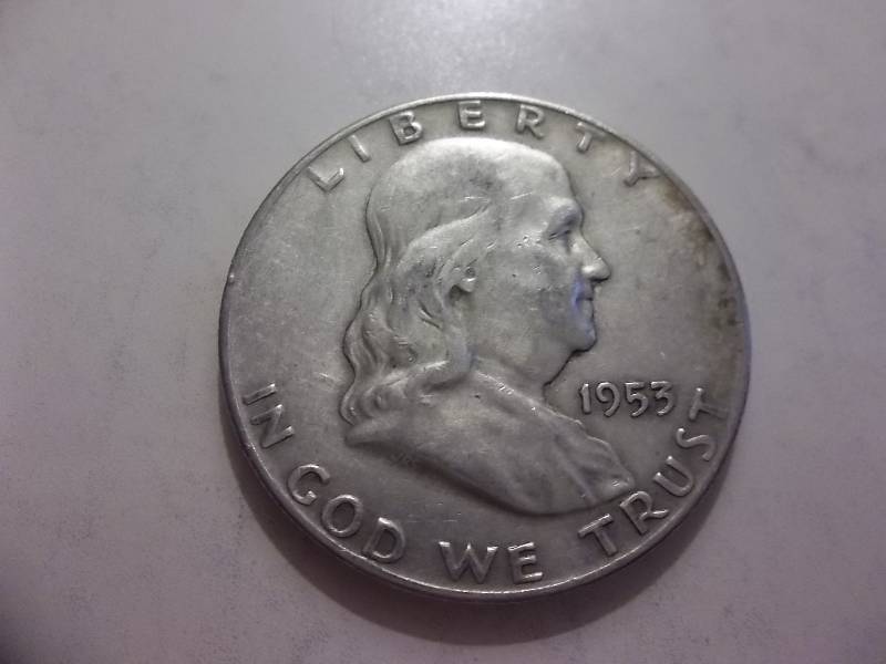 1953 D  Franklin Half Dollar Better Grade
