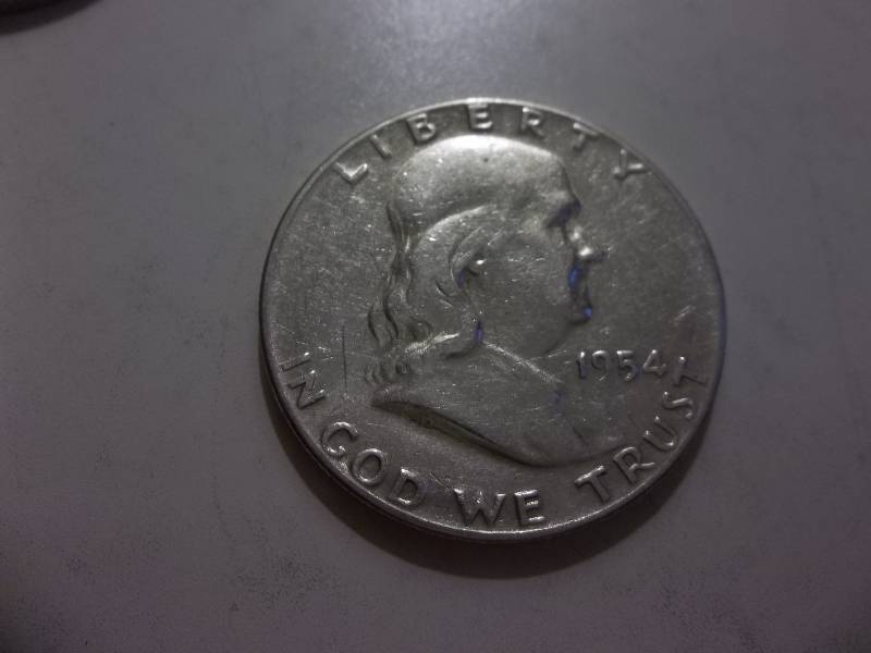1954  Franklin Half Dollar High Grade AU