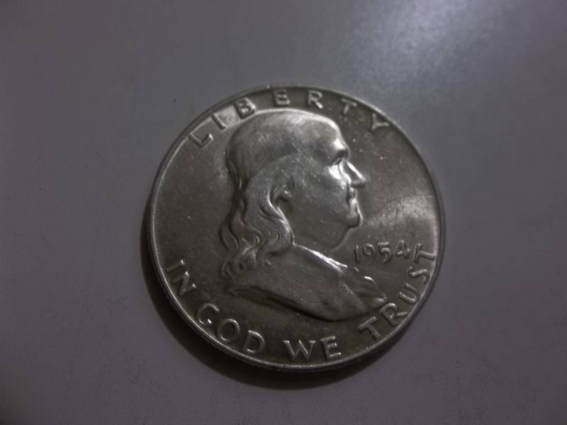 1954 D  Franklin Half Dollar High Grade MS With Full Bell (In MS65 Valued  $235.00)