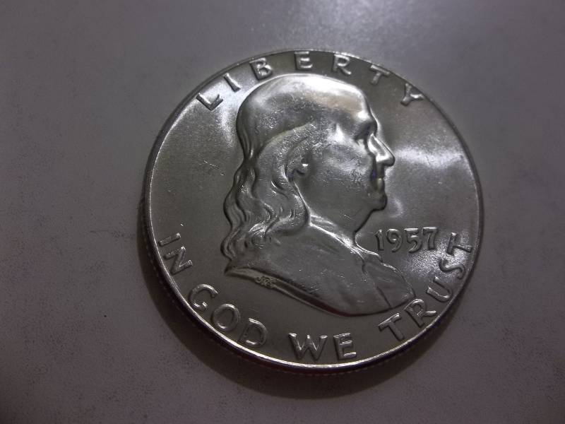 1957  Franklin Half Dollar High Grade MS With Full Bell