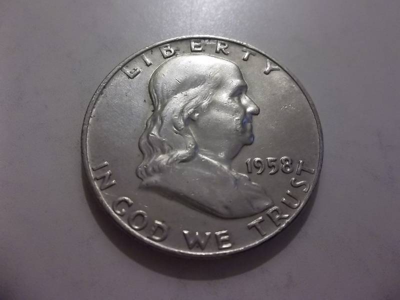 1958 D  Franklin Half Dollar High Grade MS With Full Bell