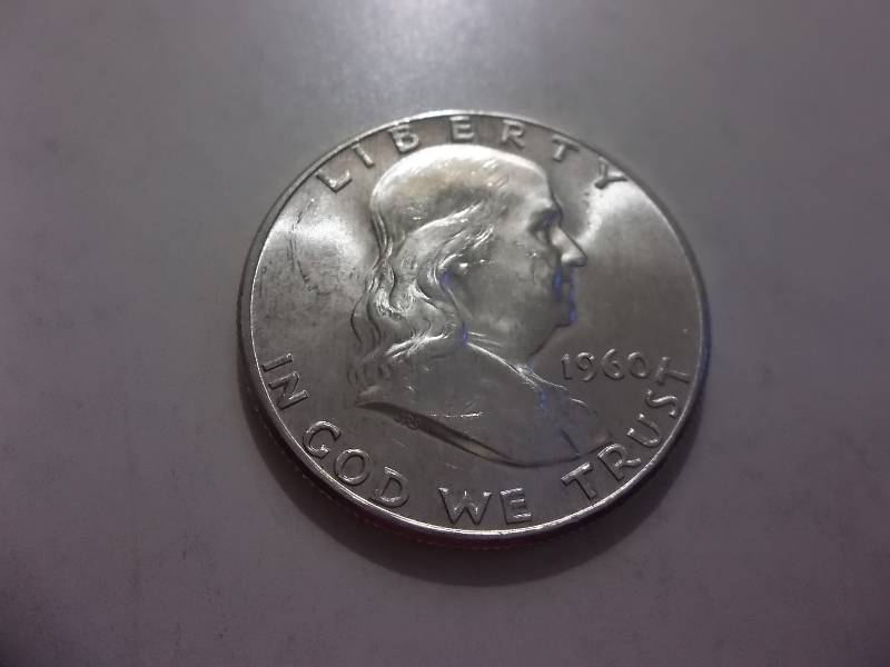 1960 Franklin Half Dollar Very High Grade MS With Full Bell