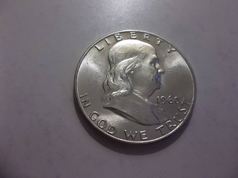 1960 D Franklin Half Dollar Very High Grade MS With Full Bell