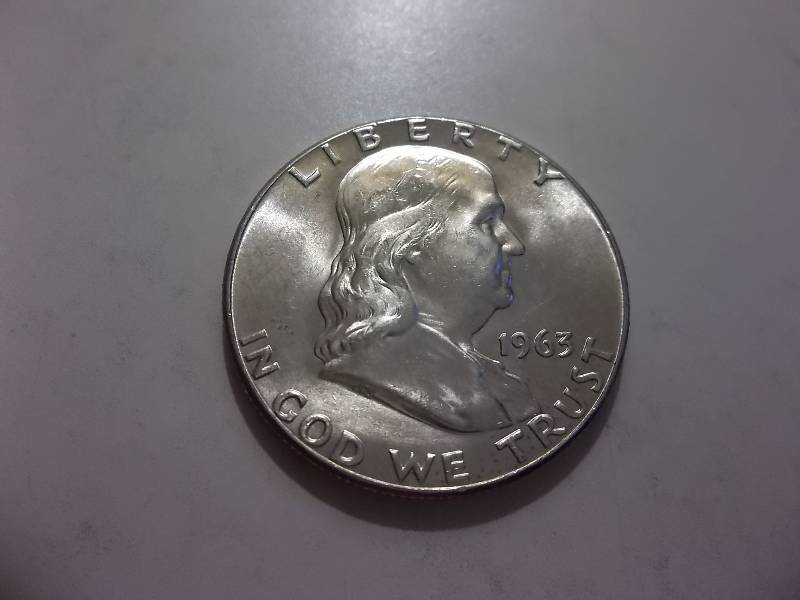 1963  Franklin Half Dollar Very High Grade MS Full Bell