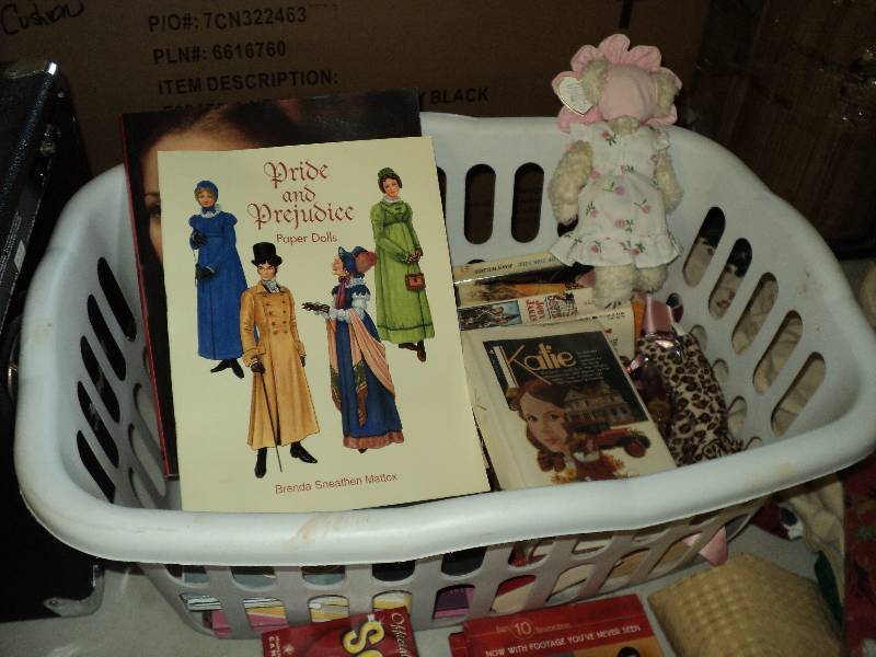 lot 61 image: box of misc. dcor, with box of va...