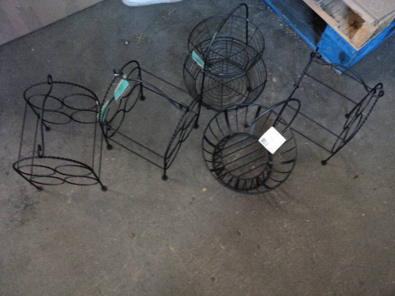 lot 78 image: 1 bowl, 3 wine holders, 1 2 tier bo...