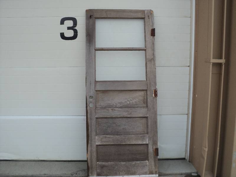 lot 13 image: old weathered door, 38in wide 78 in...