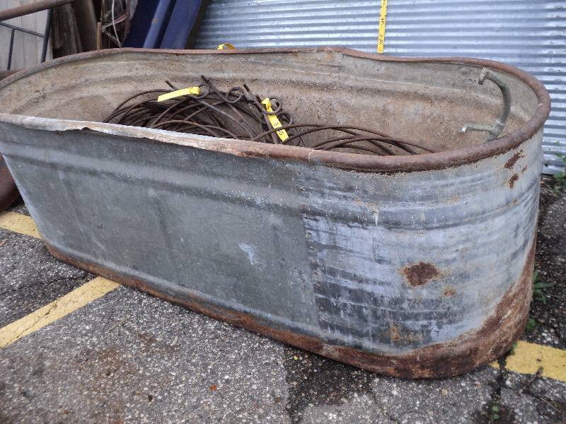 lot 50 image: stock tank, 7ft longx 27in widex 24...