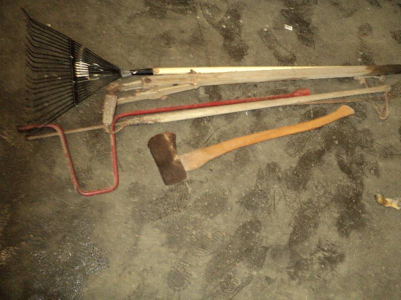 lot 74 image: misc. farm tools...
