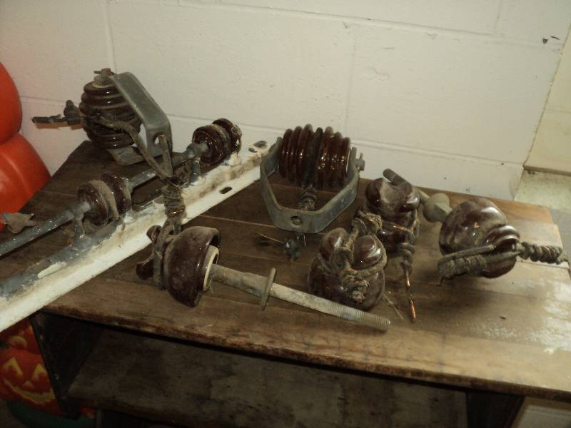 lot 77 image: collection of vintage insulators...