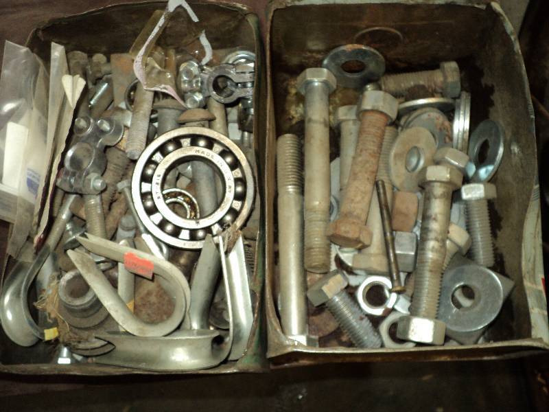 lot 84 image: 3 containers of vintage hardware...