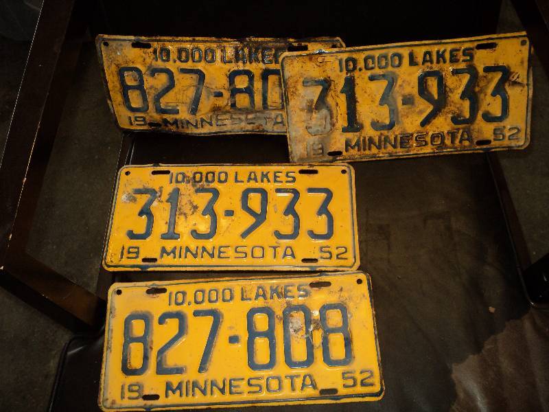 lot 96 image: 4 license plates...