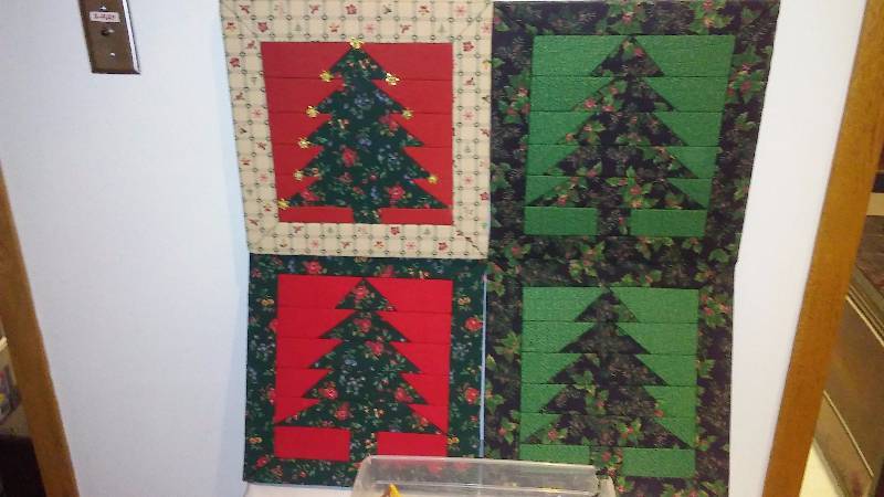 lot 12 image: Christmas Boards (4) 14 x 14 and Misc. Plastic Christmas Figurines