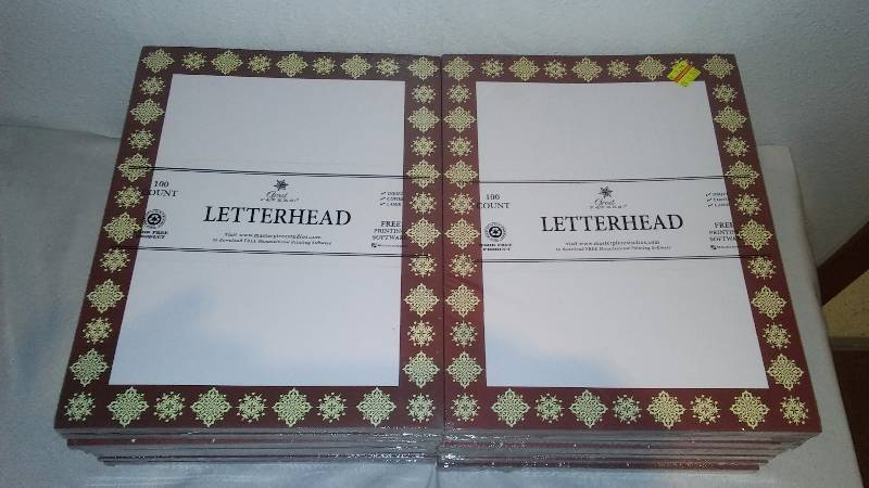 lot 40 image: Christmas Letterhead (16) Great for Invitations, letters, Announcements and more, 100 sheet count per package.