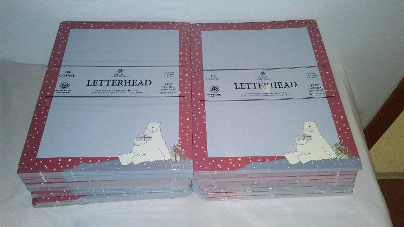 lot 42 image: Christmas Letterhead (16) Great for Invitations, letters, Announcements and more, 100 sheet count per package.