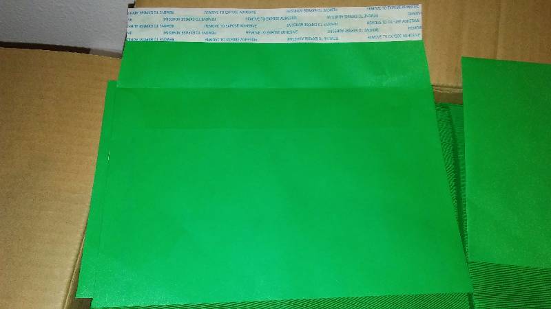 lot 55 image: Astro Green Envelopes Self Sealing (qty. 850) 9 x5 , Great for Holiday Letters