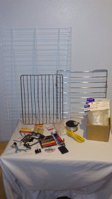 lot 72 image: Home Improvement Items, Shelving (6) 16  X 19  and more