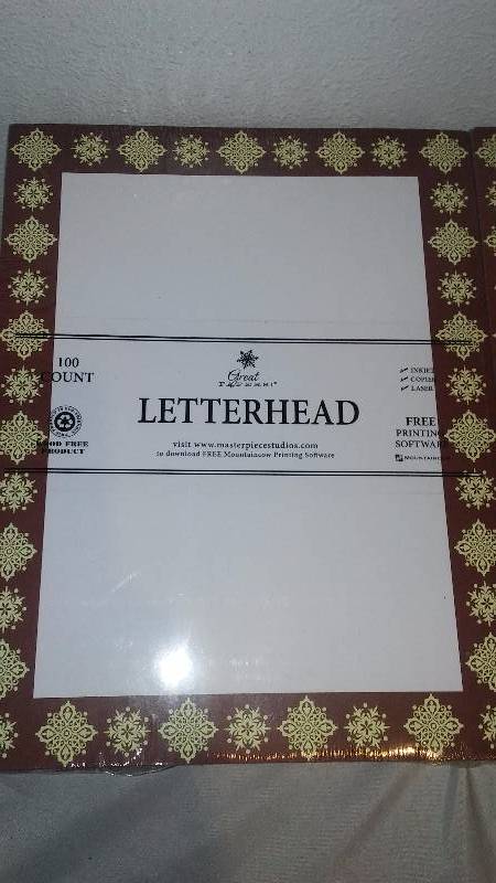 lot 43 image: Christmas Letterhead (16) Great for Invitations, letters, Announcements and more, 100 sheet count per package.