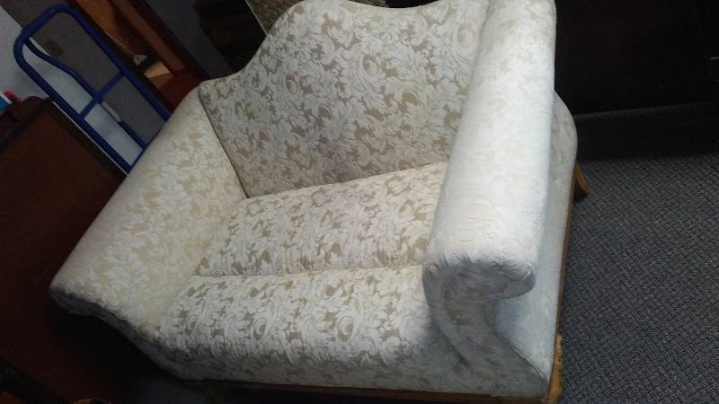 lot 75 image: Loveseat 64L x37D x 37  at the highest point, light smudge on center of seat.